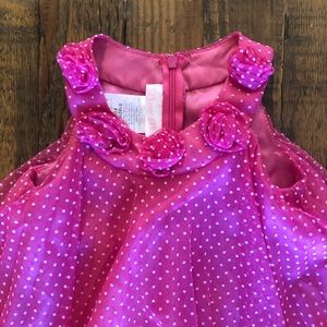 Kid’s - Bonnie Baby 18M Pink Polka Dot Dress